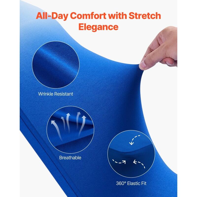 50-Pack Polyester Spandex Stretch Chair Covers Wrinkle Resistant and Elastic Fit for Dining Chairs - 20.08” x 17.72” x 37.4”