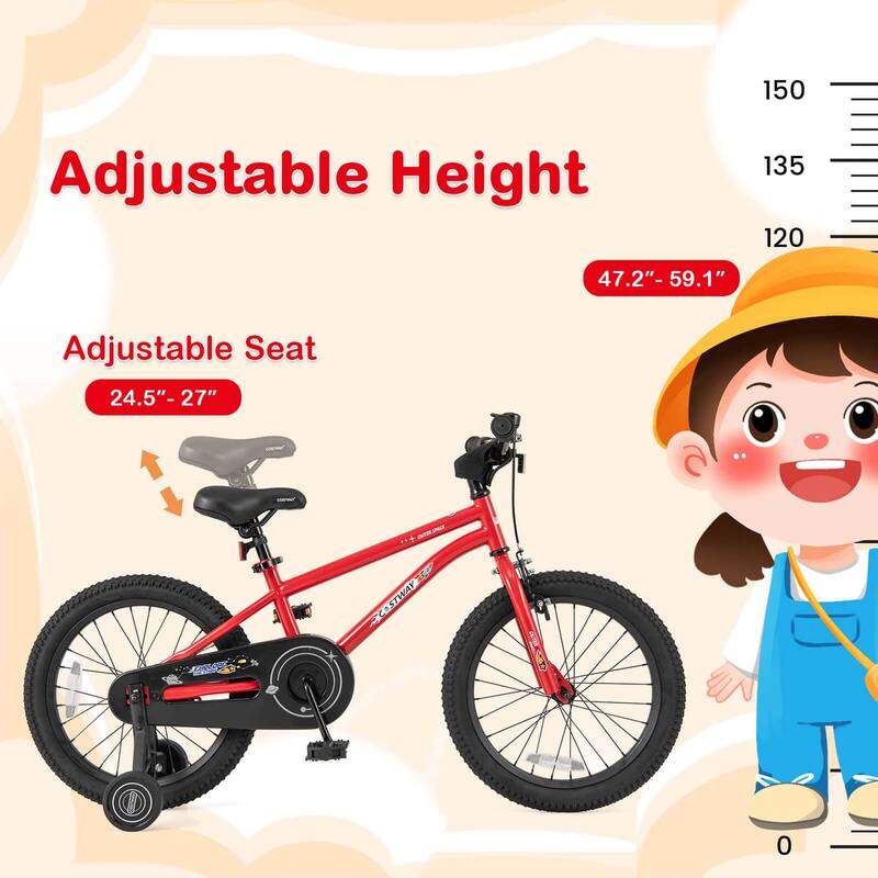Costway 14/16/18-Inch Kid’s Bike for 4-7 Years Old with Adjustable - See Details