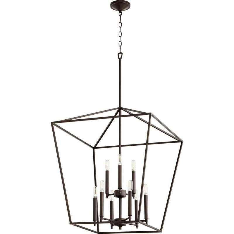 Quorum International Gabriel 9 Light 24" Wide Chandelier - Oiled Bronze