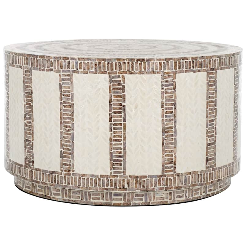 SAFAVIEH Keary Round Coffee Table (Fully Assembled) - 30"W x 30"D x 17"H