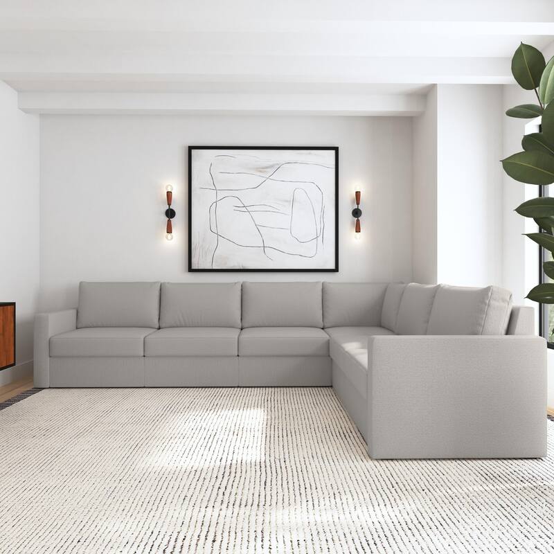Flex 6-seat Upholstered Modular Sectional by Flexsteel - 134" x 35" x 103"