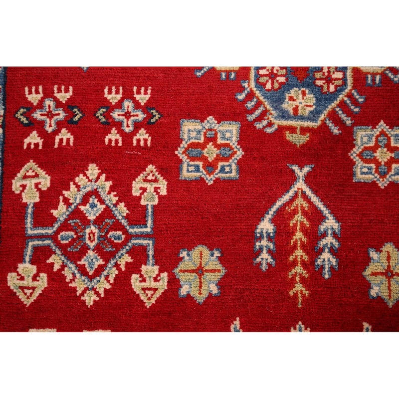 Traditional Red Kazak Oriental Area Rug Handmade Wool Carpet - 4'9" x 7'4"