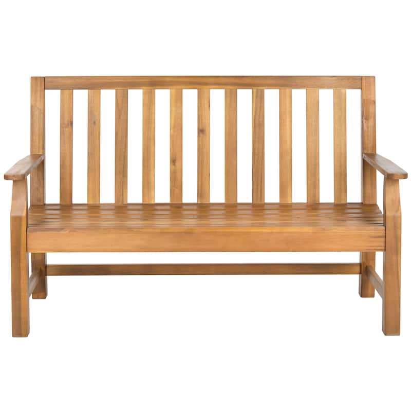 SAFAVIEH Outdoor Arushi Acacia Wood Bench - 60Wx25Dx39H