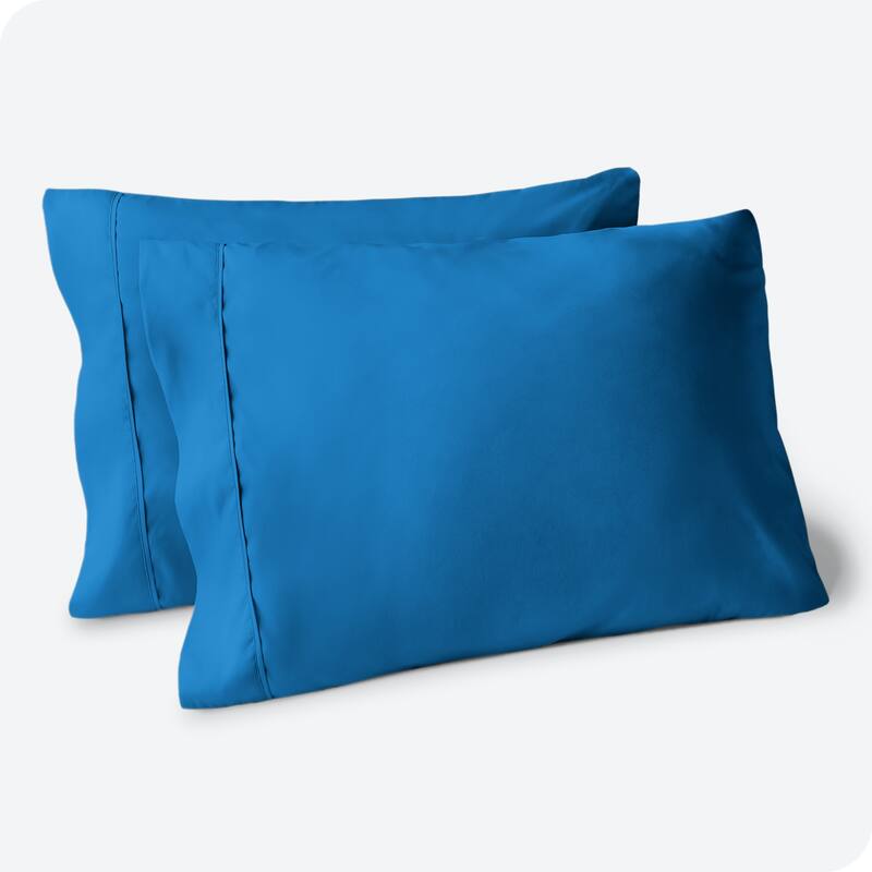 Bare Home Double Brushed Pillowcase Set (Set of 2) - Standard - Medium Blue