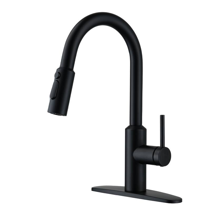 3-Function Single Handle Pull Down Sprayer Kitchen Faucet