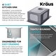 preview thumbnail 30 of 30, Kraus 15 in. Topmount Workstation Stainless Steel Outdoor Kitchen Sink