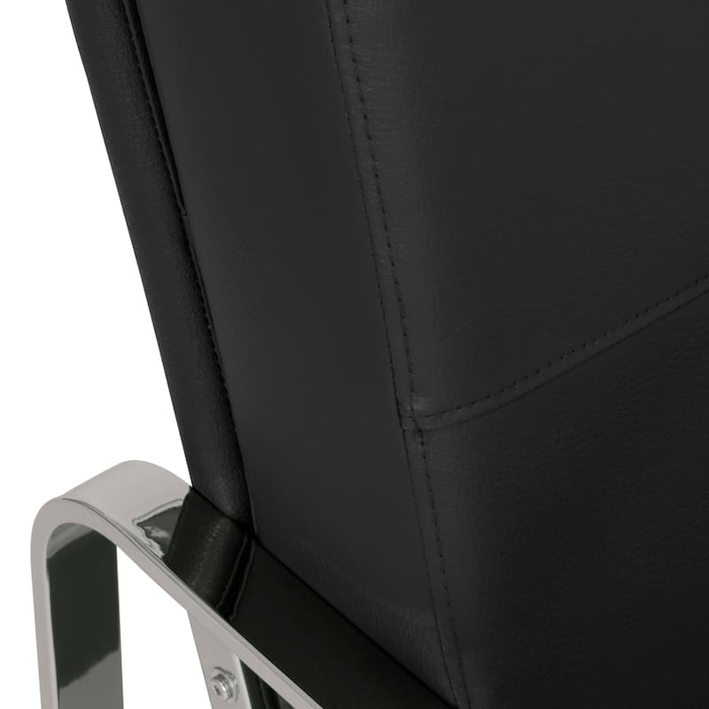 Studio Designs Home Allure Metal and Blended Leather Modern Accent Arm Chair
