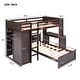 preview thumbnail 16 of 54, Multifunctional Design Loft Bed with Ladder, Wardrobe, Desk and Bookshelves, Full size