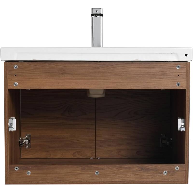 Blossom 28" Wall Mounted Floating Bathroom Vanity with Ceramic Sink