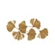 preview thumbnail 4 of 6, Madison Park Faye Gold Foil Metal Ginkgo Leaf Wall Decor