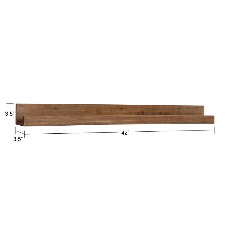 Porch & Den Bear Wood Holder Ledge Floating Wall Shelf