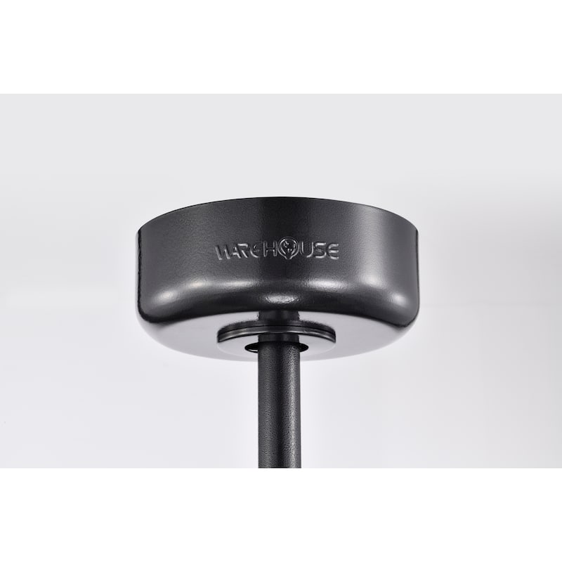 Dariin 29 Inch Matte Black Ring finish 6 Light, 3 Blade Ceiling Fandelier with Remote