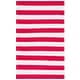 preview thumbnail 133 of 153, SAFAVIEH Handmade Montauk Caspian Stripe Cotton Flatweave Rug 4' x 6' - Red/Ivory - Rectangle