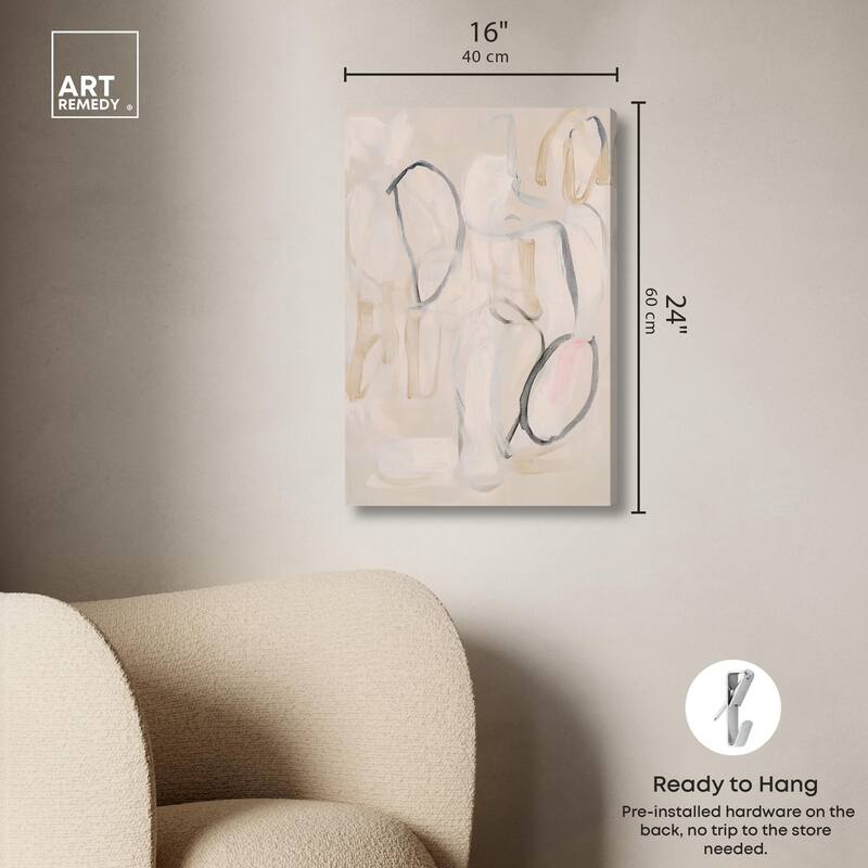 Faded Outlines II Canvas by Art Remedy, Gallery Wrapped