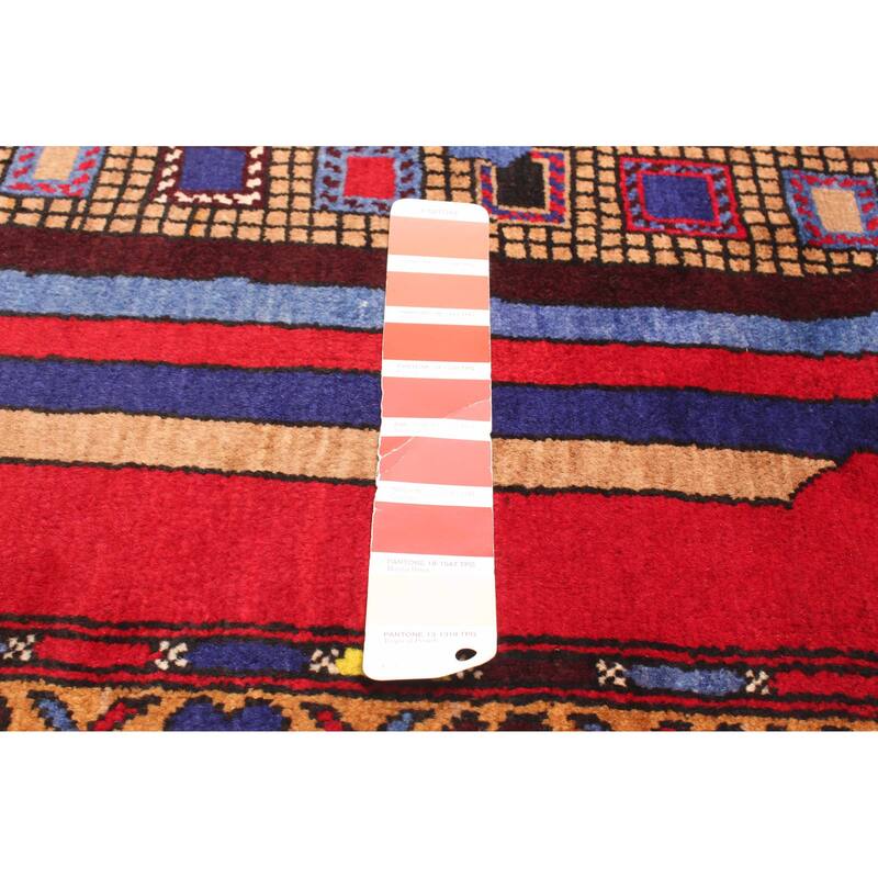 ECARPETGALLERY Hand-knotted Teimani Red Wool Rug - 2'9 x 4'8