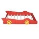 preview thumbnail 15 of 23, Full Size Race Car-Shaped Platform Bed with Wheels Wooden Platform Bed Frame with Support Slats, Twin Floor Bed
