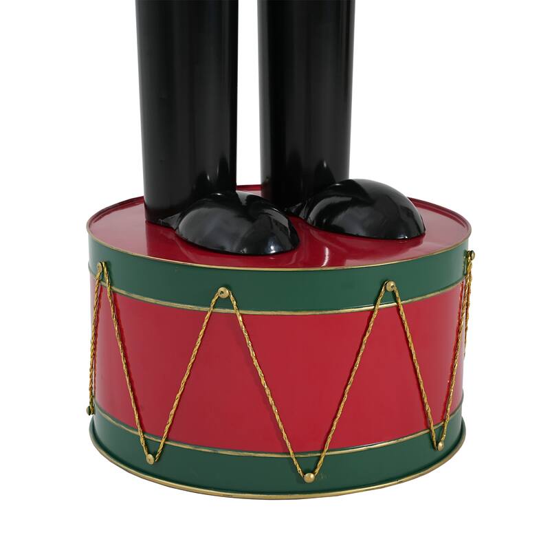 Christopher Knight Home - Jingle Classic Holiday Outdoor Iron Nutcracker Decor with Vibrant Festive Detailing