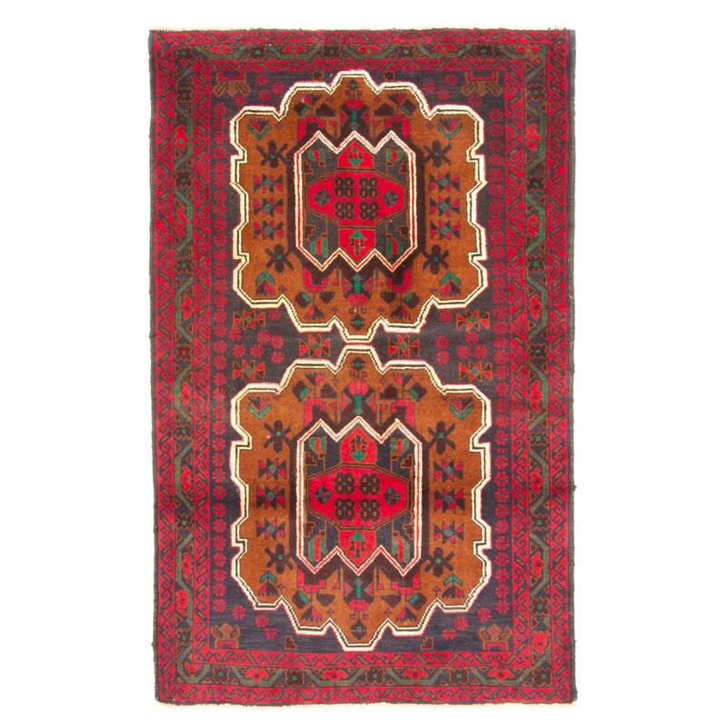 ECARPETGALLERY Hand-knotted Teimani Brown Wool Rug - 2'10 x 4'9