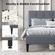 preview thumbnail 17 of 18, Costway Queen Upholstered Platform Bed Mattress Foundation Button