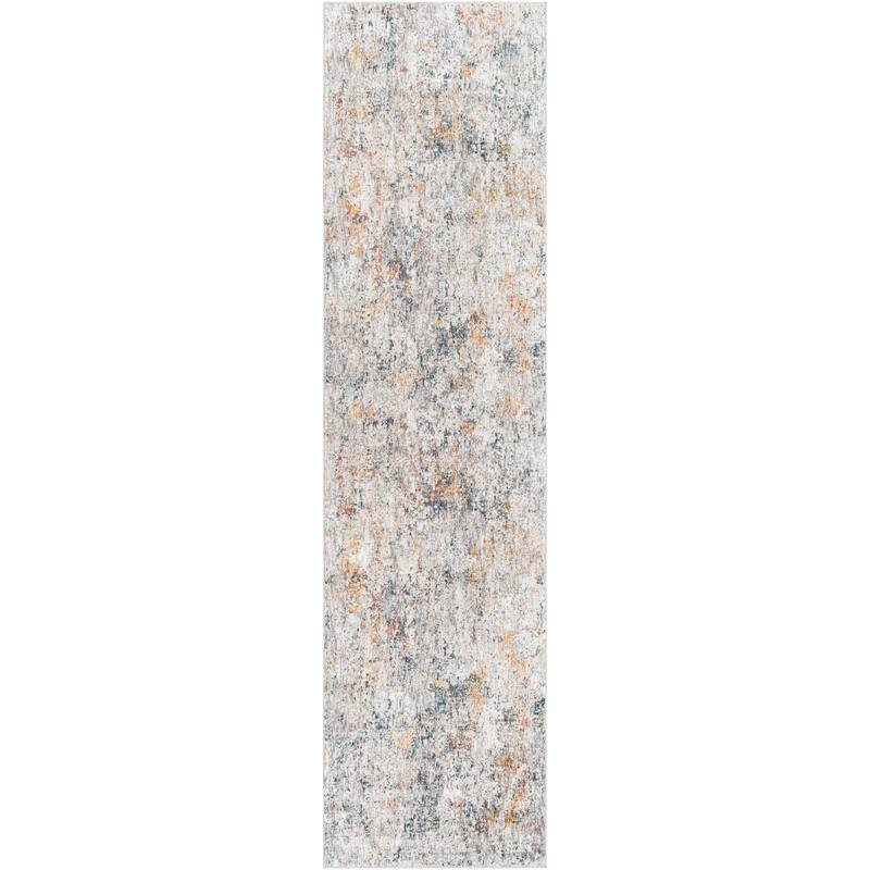 Livabliss Transitional Laila Abstract Area Rug - 2'7" x 10' - Light Grey