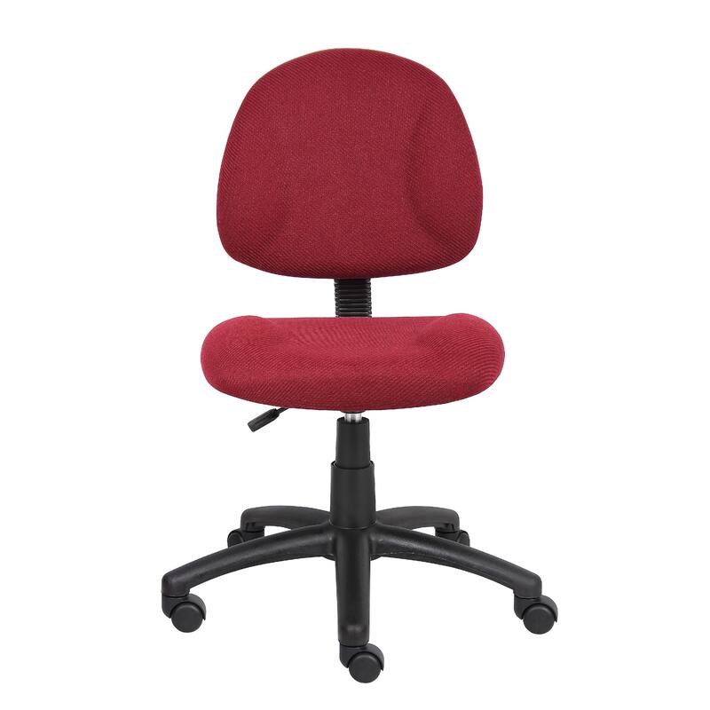 Jea Swivel Posture Chair, Contoured Back, Burgundy Red Tweed, Wheels