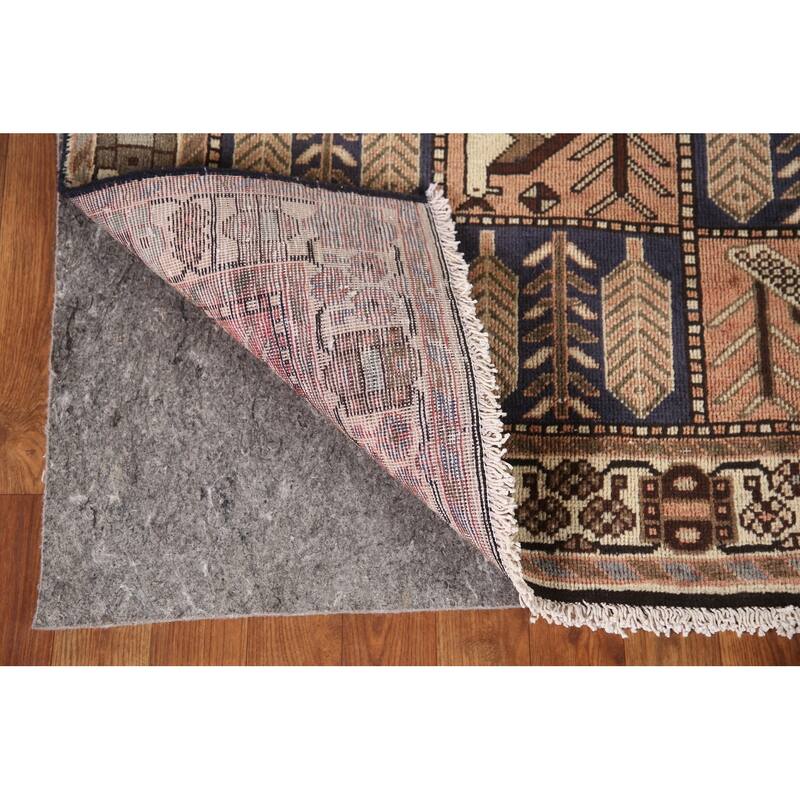 Hand Knotted Oriental 100% Wool Carpet Traditional Geometric Coral Bakhtiari Area Rug - 9' 3'' X 4' 10''