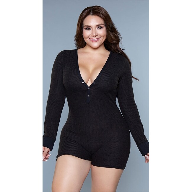Be Wicked Mesmorize Me Black Marabou Robe