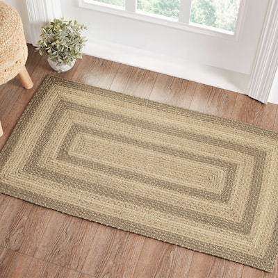 Cobblestone Jute Rug Rect w/ Pad 27x48 - 27" x 48" Rectangle