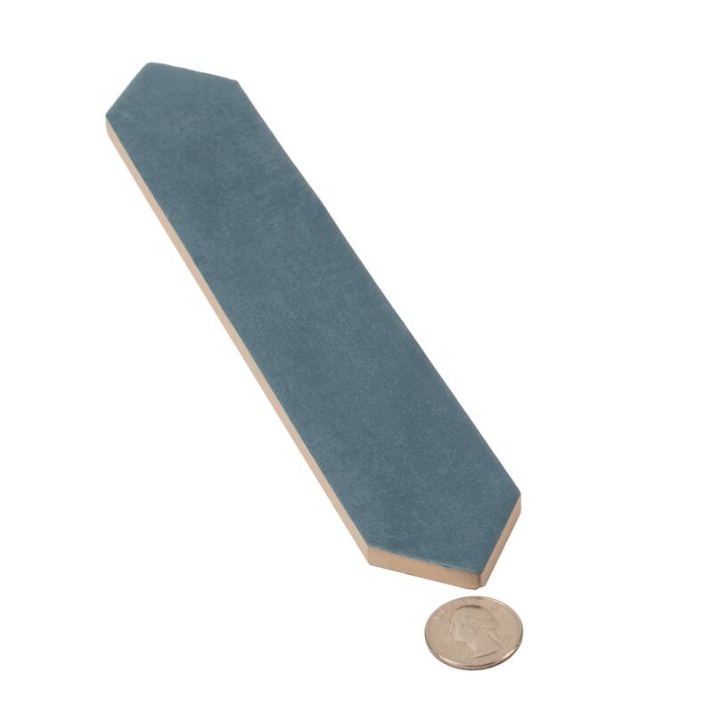 Apollo tile 2" x 10" Festa Matte Teal Blue Ceramic Tile (2.37 sq ft/case) - 23 Pack