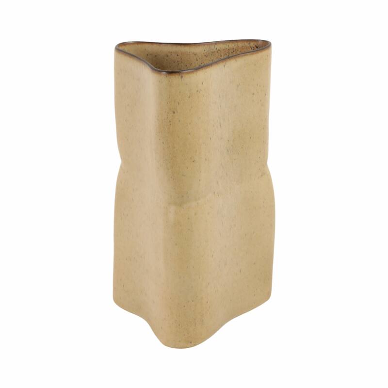 Earthenware Ceramic Vase with Organic Design and Textured Finish