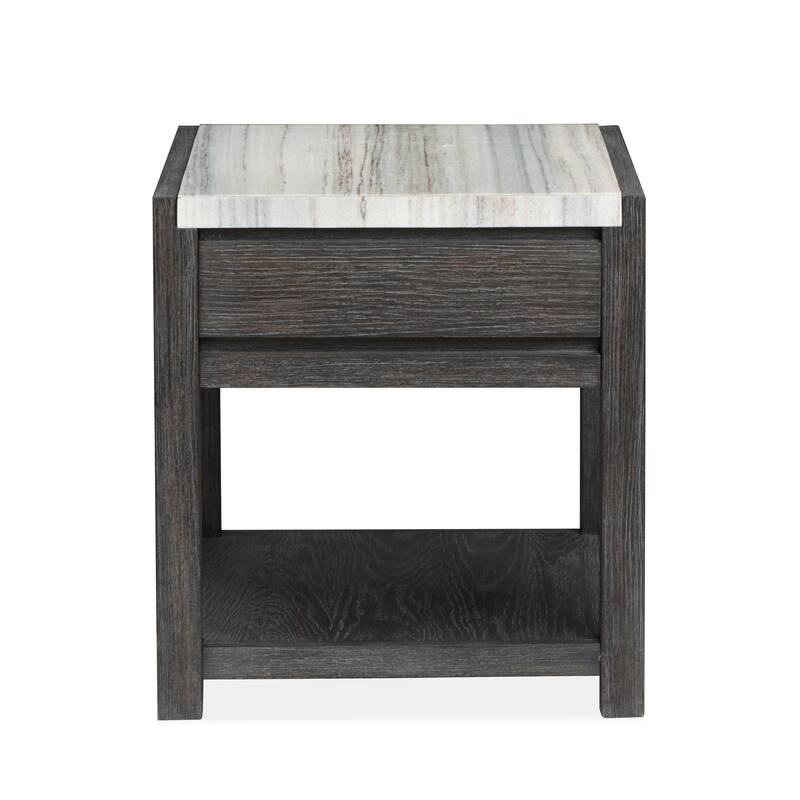 Magnussen Home Plum Creek Ravenwood Black Rectangular End Table - 22''W x 26''D x 24''H