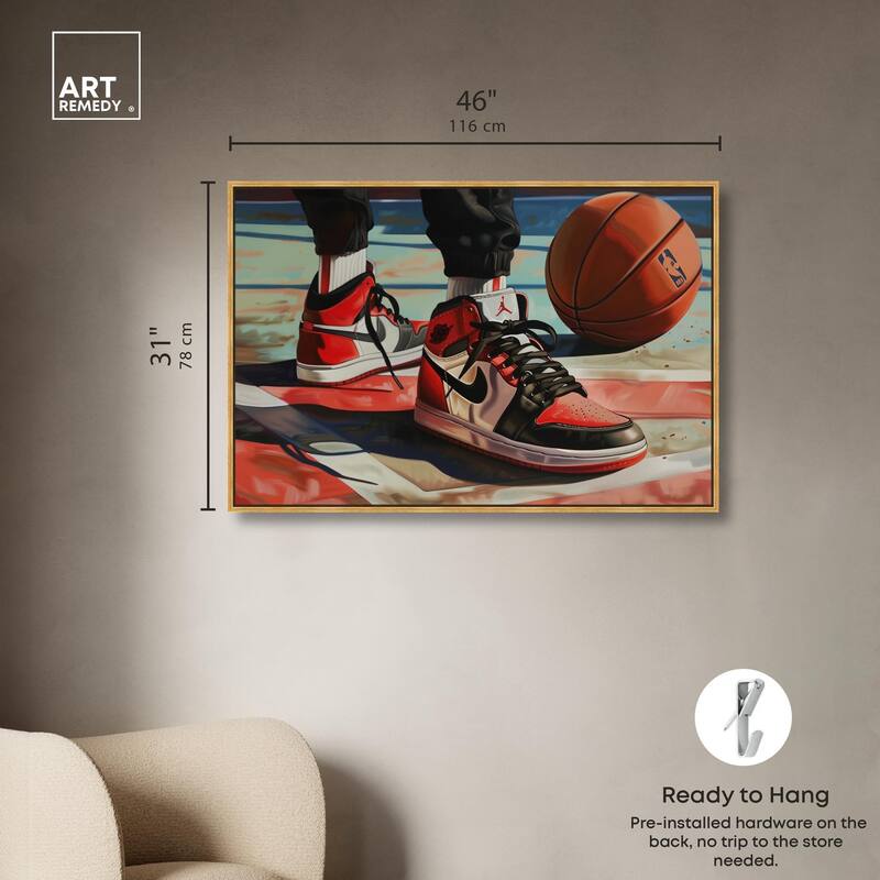 Down at the Court Canvas by Art Remedy