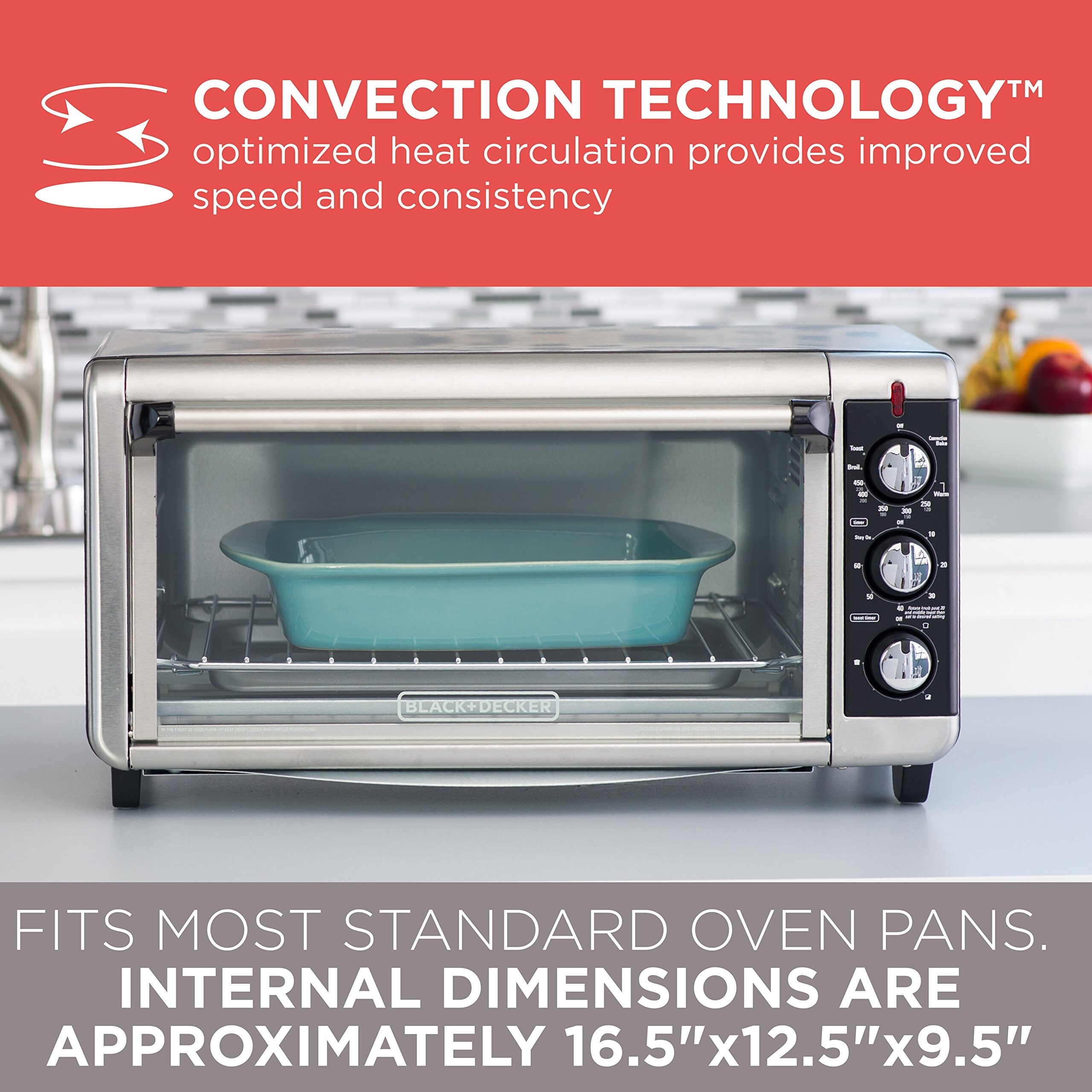 Wide sales toaster oven