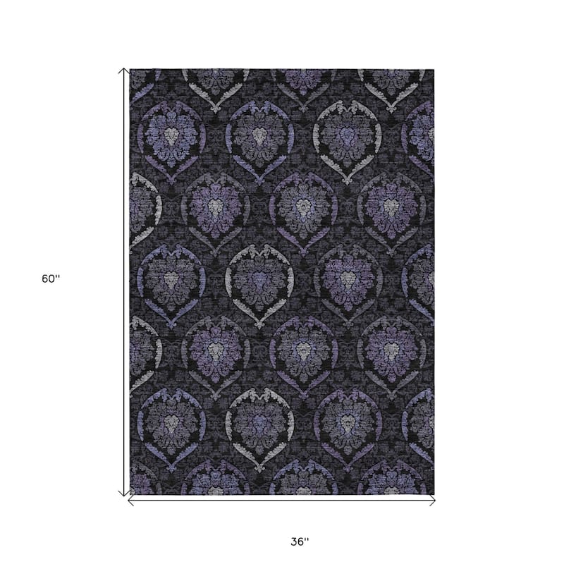HomeRoots Medallion Transitional Rectangle Outdoor Rug