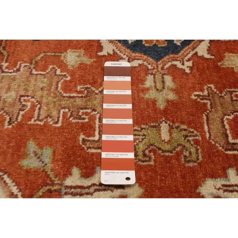 ECARPETGALLERY Hand-knotted Jules Sultane Dark Copper Wool Rug - 7'10 x 7'10