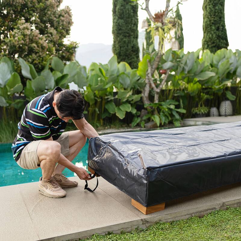 Cambridge Casual Napa Teak Chaise Lounge Chair with Cushion