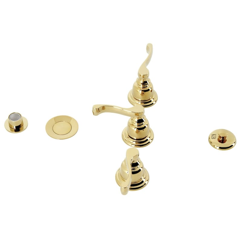 Kingston Brass 1.5 GPM Widespread Bidet Faucet with 3 Lever Handles