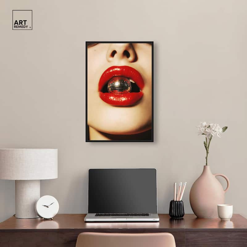 Disco Lips Canvas by Art Remedy