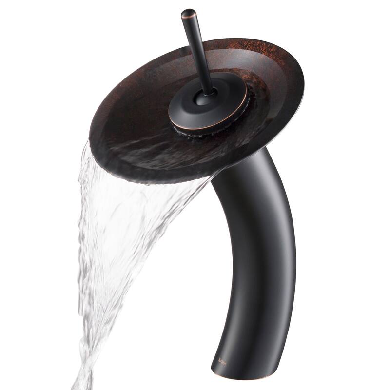 Kraus Bathroom Combo - 16-1/2" Copper Illusion Glass Vessel Bathroom