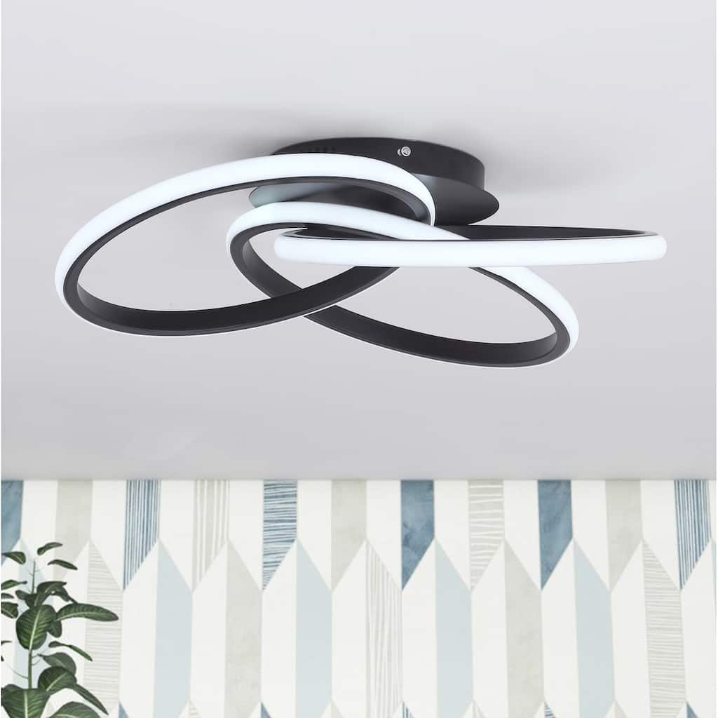 Modern 1-Light Linear Design LED Flush Mount Lighting Fixture