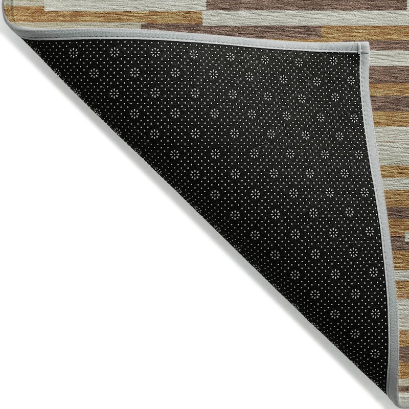 Machine Washable Indoor/ Outdoor Chantille Modern Stripes Rug