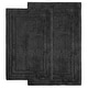 preview thumbnail 21 of 38, Superior Cotton Solid Non-slip Backing 2-Piece Bath Rug Set Black