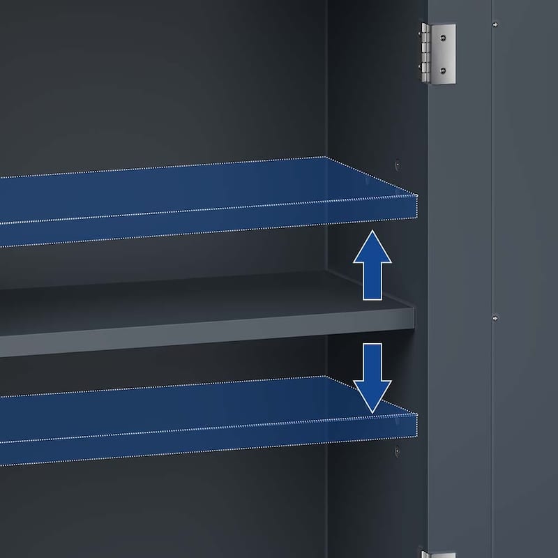 Modern Wall Bathroom Storage Medicine Cabinet with Adjustable Shelves and Towel Rack
