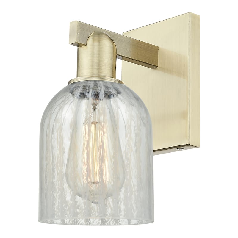 Innovations Lighting 716-1W-11-5 Caledonia Sconce Caledonia 11" Tall - Antique Brass / Mouchette