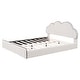preview thumbnail 11 of 24, Upholstered Platform Bed Queen Size Bed Frame with Cloud-shaped Headboard and Footboard, No Box Spring Needed Velvet Fabric聽