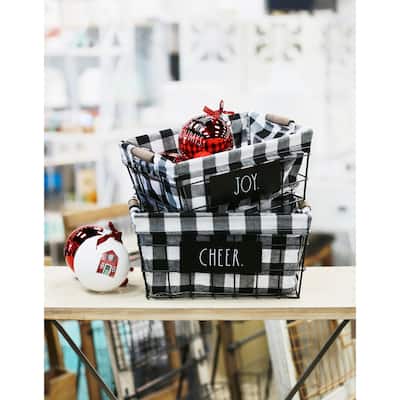 Rae Dunn Set of 2 Storage Baskets - Christmas Themed
