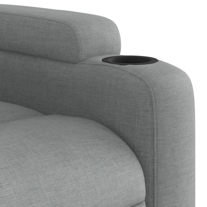 vidaXL Stand up Massage Recliner Chair Light Gray Fabric