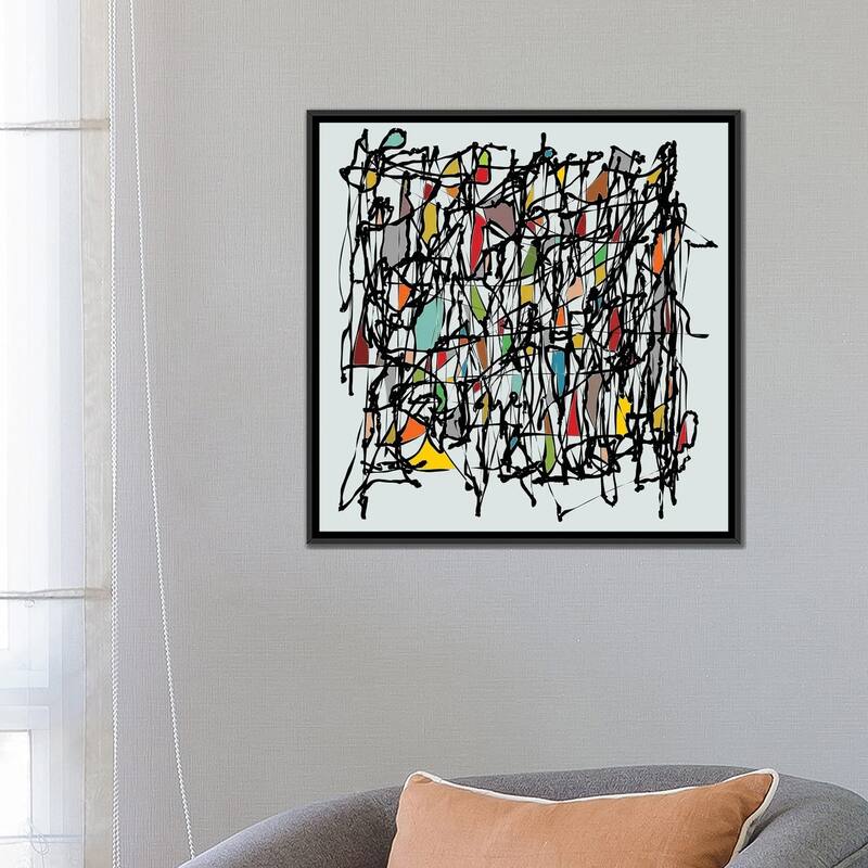 iCanvas "Pollock Wink II" by Angel Estevez Framed Canvas Print