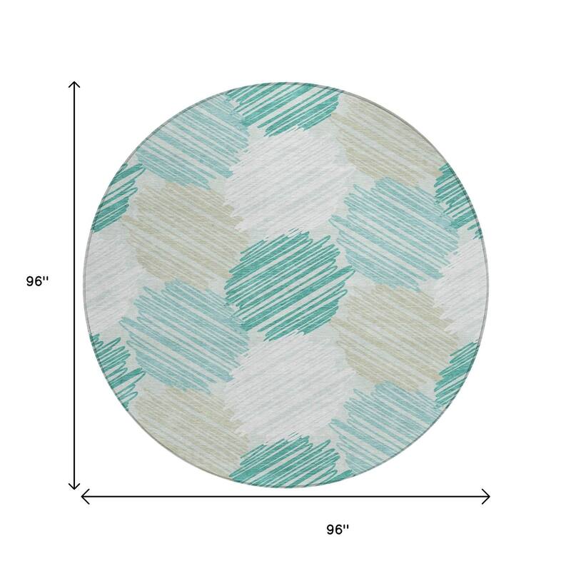 HomeRoots Geometric Transitional Rectangle Outdoor Rug