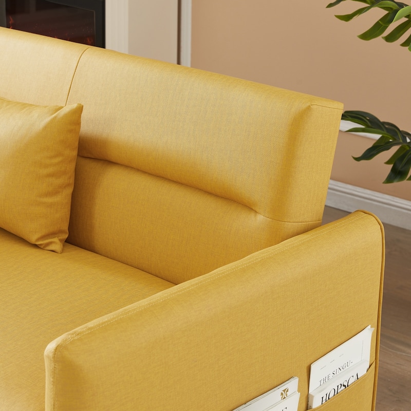 Fabric Leather 2 Seat Sofa